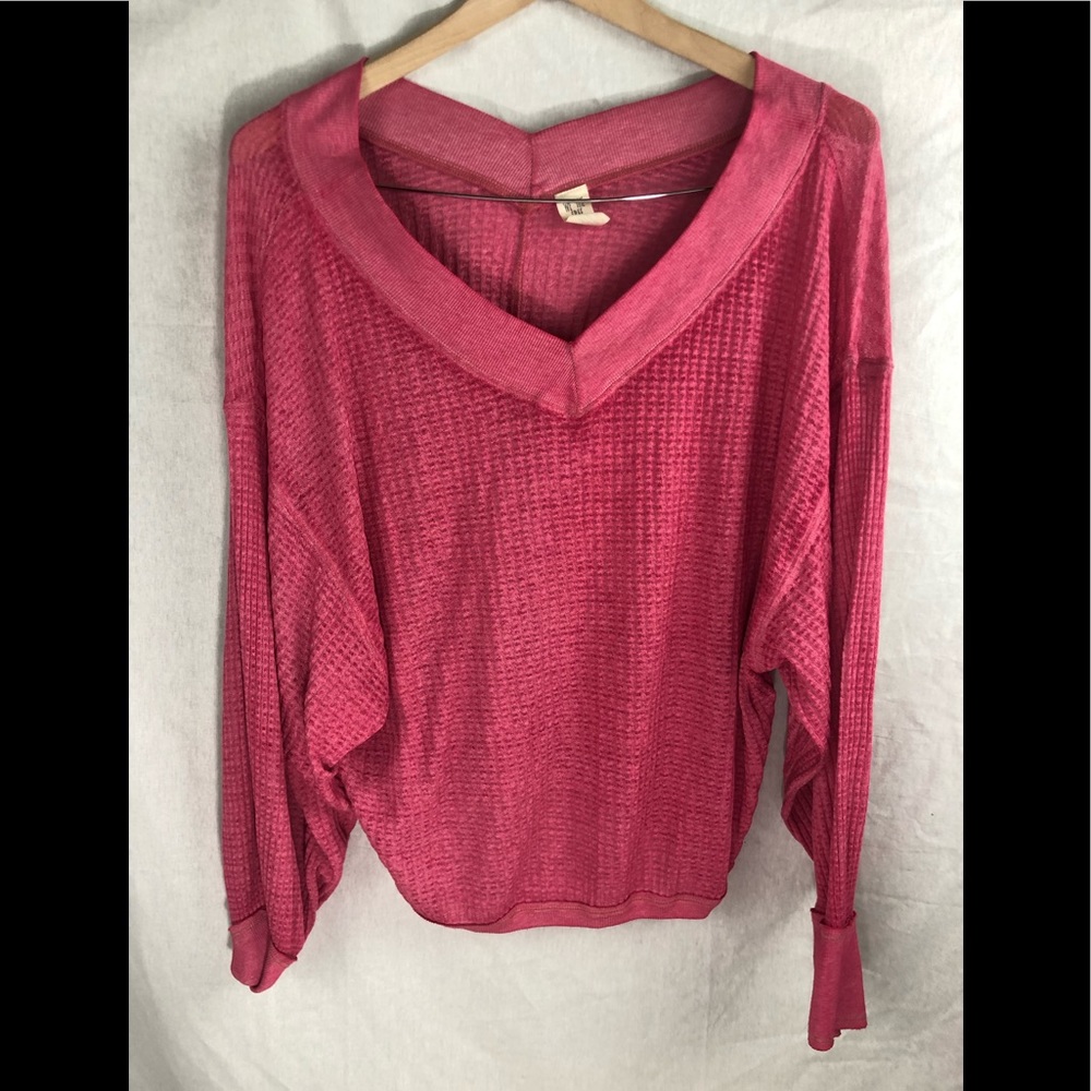 Free people V-neck Henley